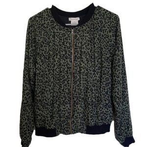 BEACHLUNCHLOUNGE - Size MEDIUM- Dasha leopard animal print bomber jacket